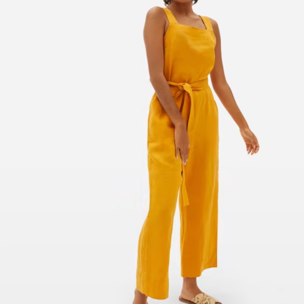 Everlane Linen Square-Neck Jumpsuit